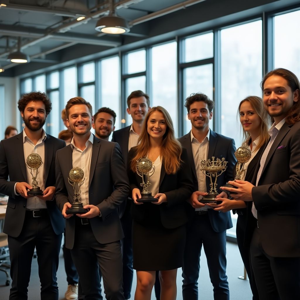 Equipo FinTechAR celebrando premios